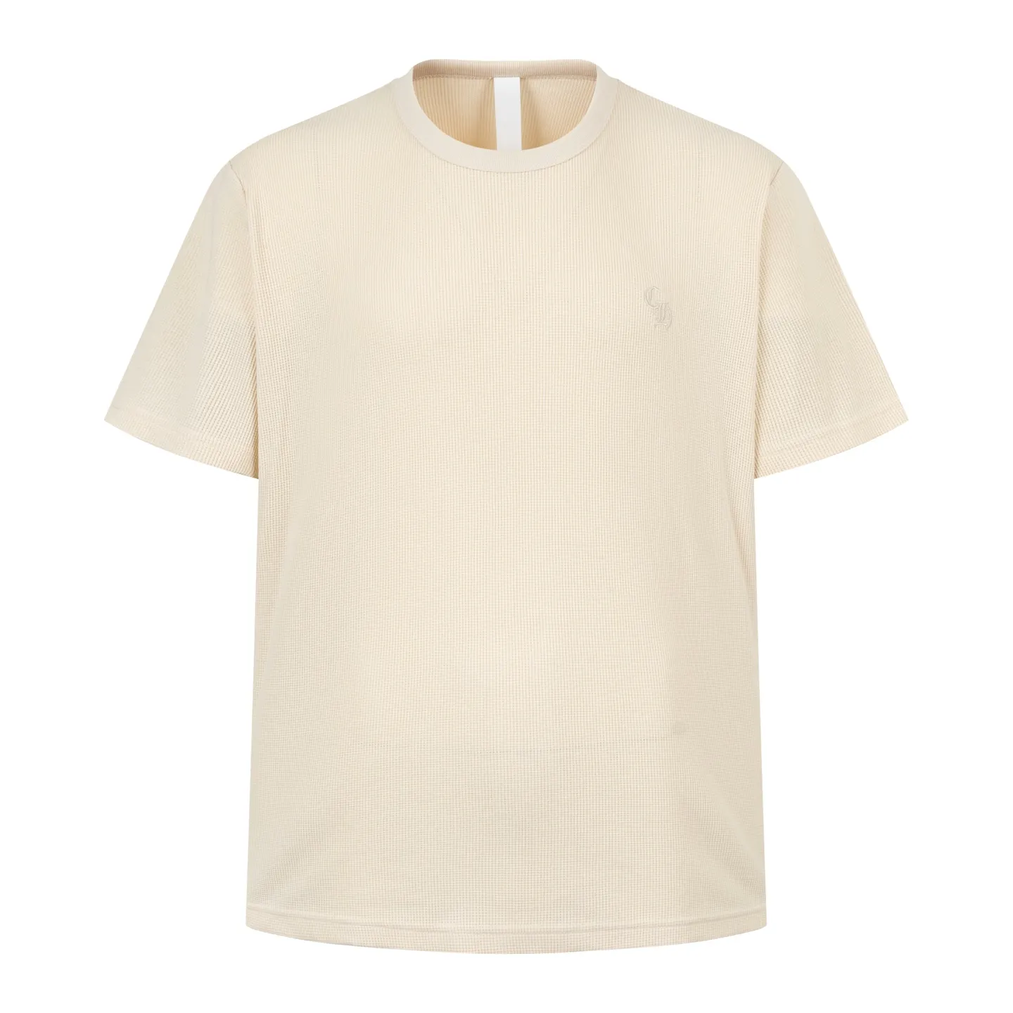🅿️280 [Exclusive supply] CH Crow Heart Sanskrit Embroidered Waffle Short Sleeve (Apricot) The fabric is made of high-quality 230G cotton terry fabric, which is known for its clear lines and soft and delicate texture. Its waffle design not only enhances the visual effect, but also improves the breathability of the fabric. The embroidery patterns on the short sleeves are completed through fine handcrafts. In terms of craftsmanship, this short sleeve uses a special weaving machine to ensure the lightness and comfort of the fabric. The six prints on each piece of clothing have been tested through 3D electronic scanning to restore the details and ensure the clarity and fineness of the print. In addition, the overall fit of the clothes is loose and suitable for both men and women, providing a casual yet fashionable style. Size:S/M/L